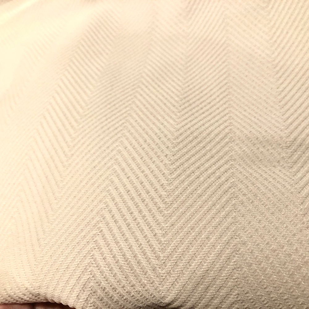 2.5+ Yds~VTG 70s Beige Mid Weight Herringbone Textured Polyester Knit Fabric 45"